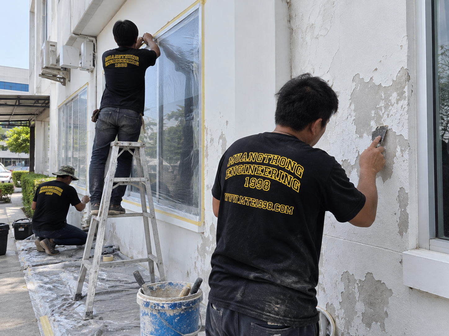 ภาพงานระบบอาคารและงานหน้างานของทีมเมืองทองวิศวกรรม