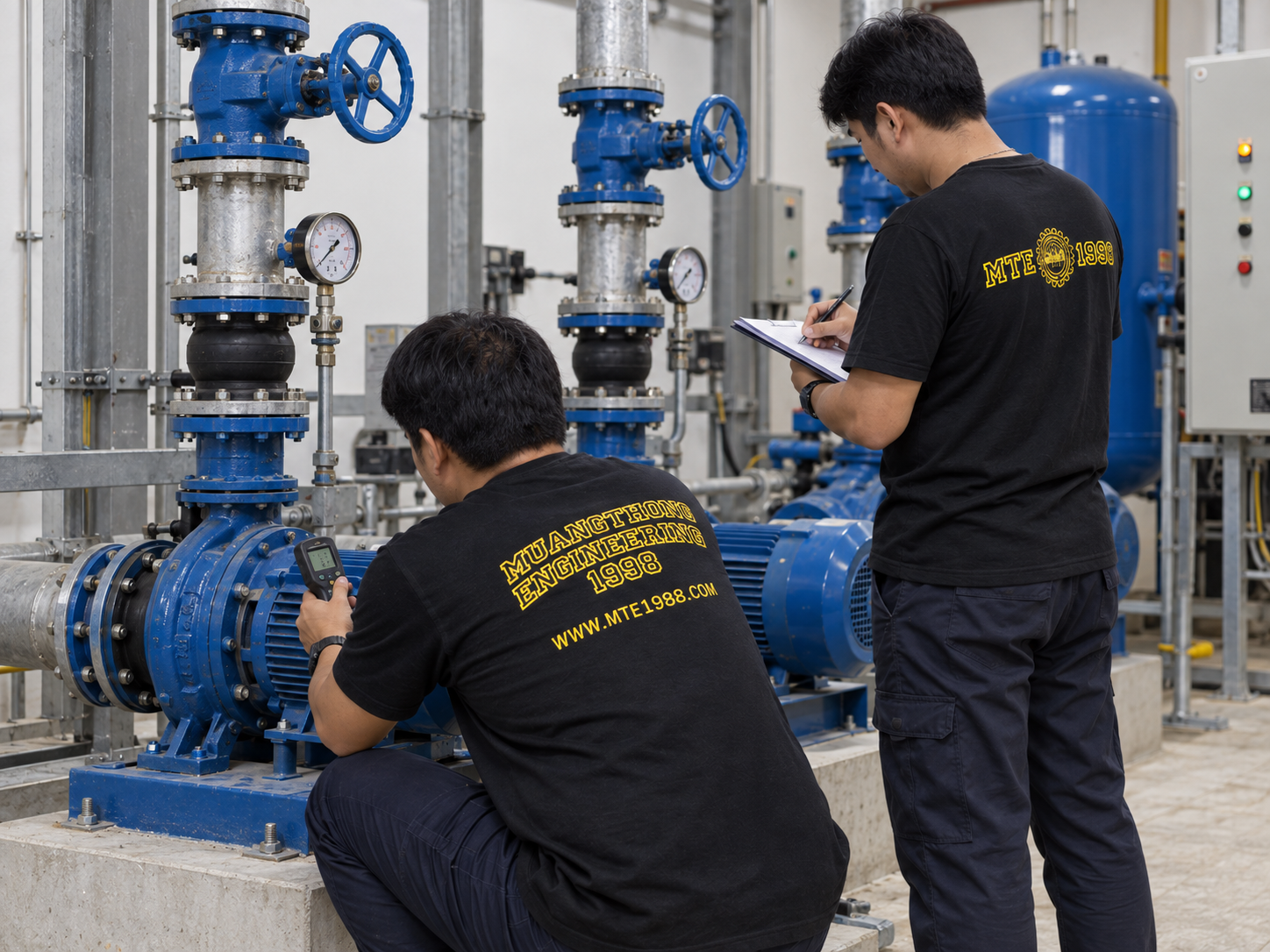 บริการซ่อมระบบปั๊มน้ำอาคาร Booster Pump และระบบน้ำอาคาร