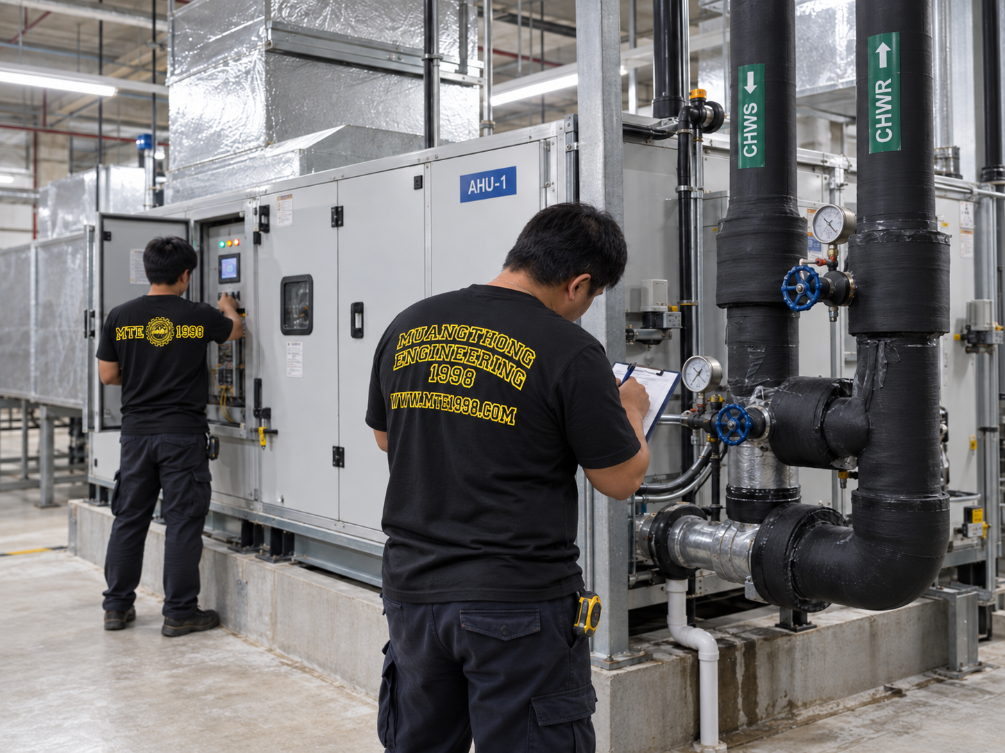 ภาพงานระบบ HVAC ของทีมเมืองทองวิศวกรรม