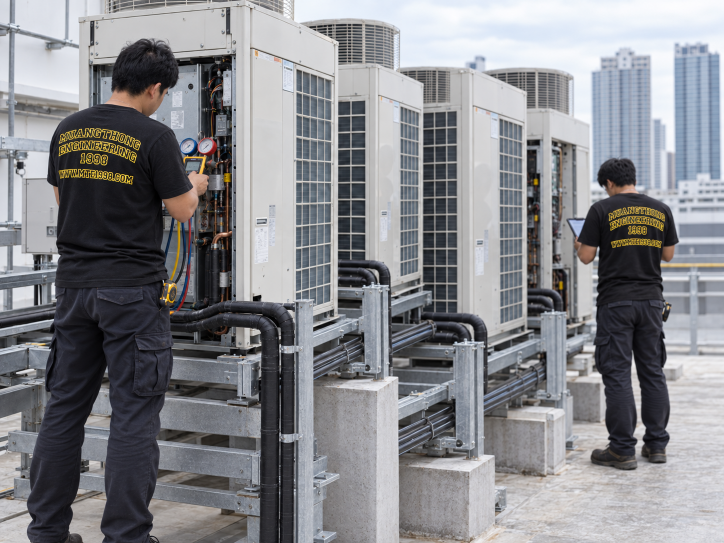 ภาพงานระบบ HVAC ของทีมเมืองทองวิศวกรรม