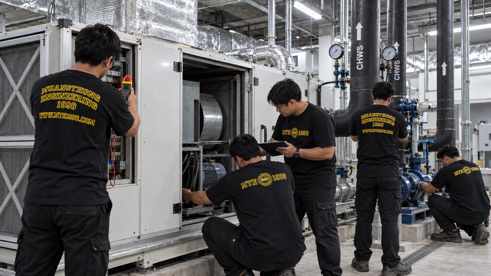 ภาพงานระบบ HVAC ของทีมเมืองทองวิศวกรรม