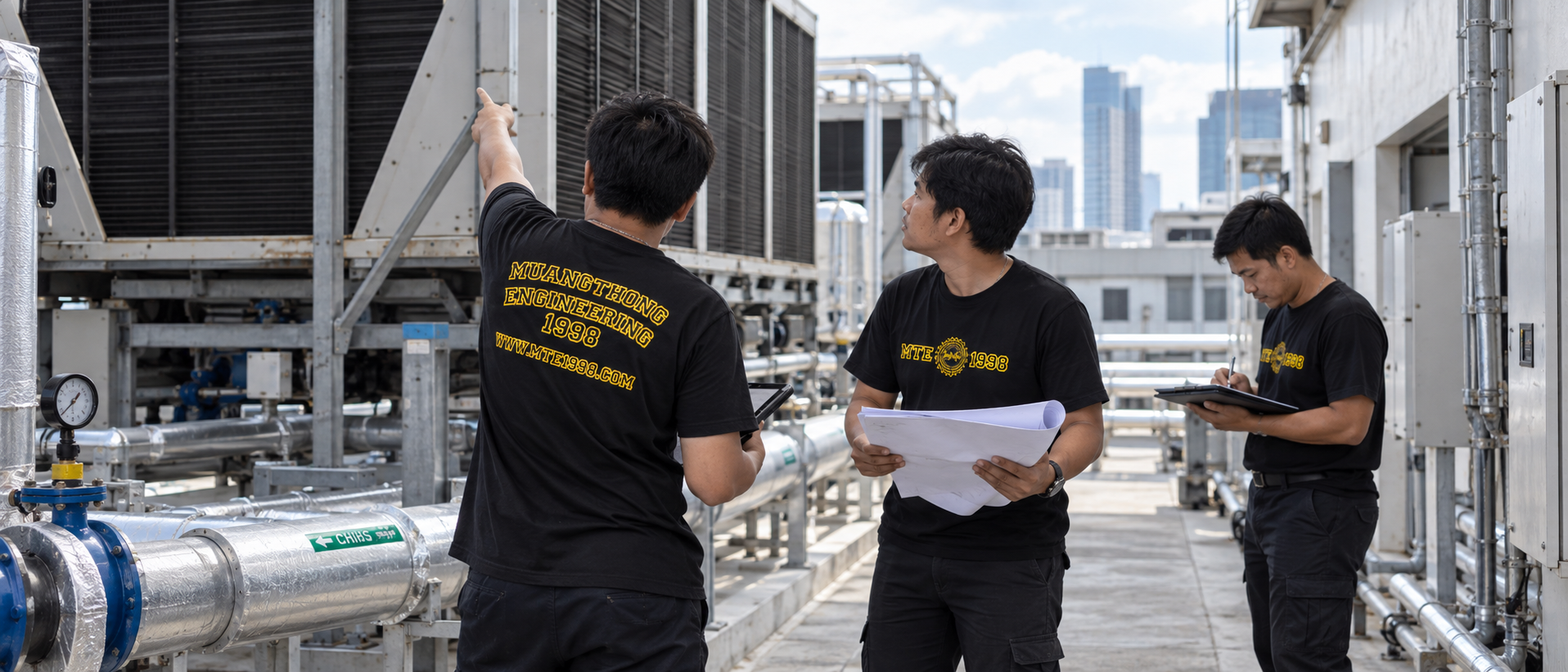 ภาพงานระบบ HVAC ของทีมเมืองทองวิศวกรรม