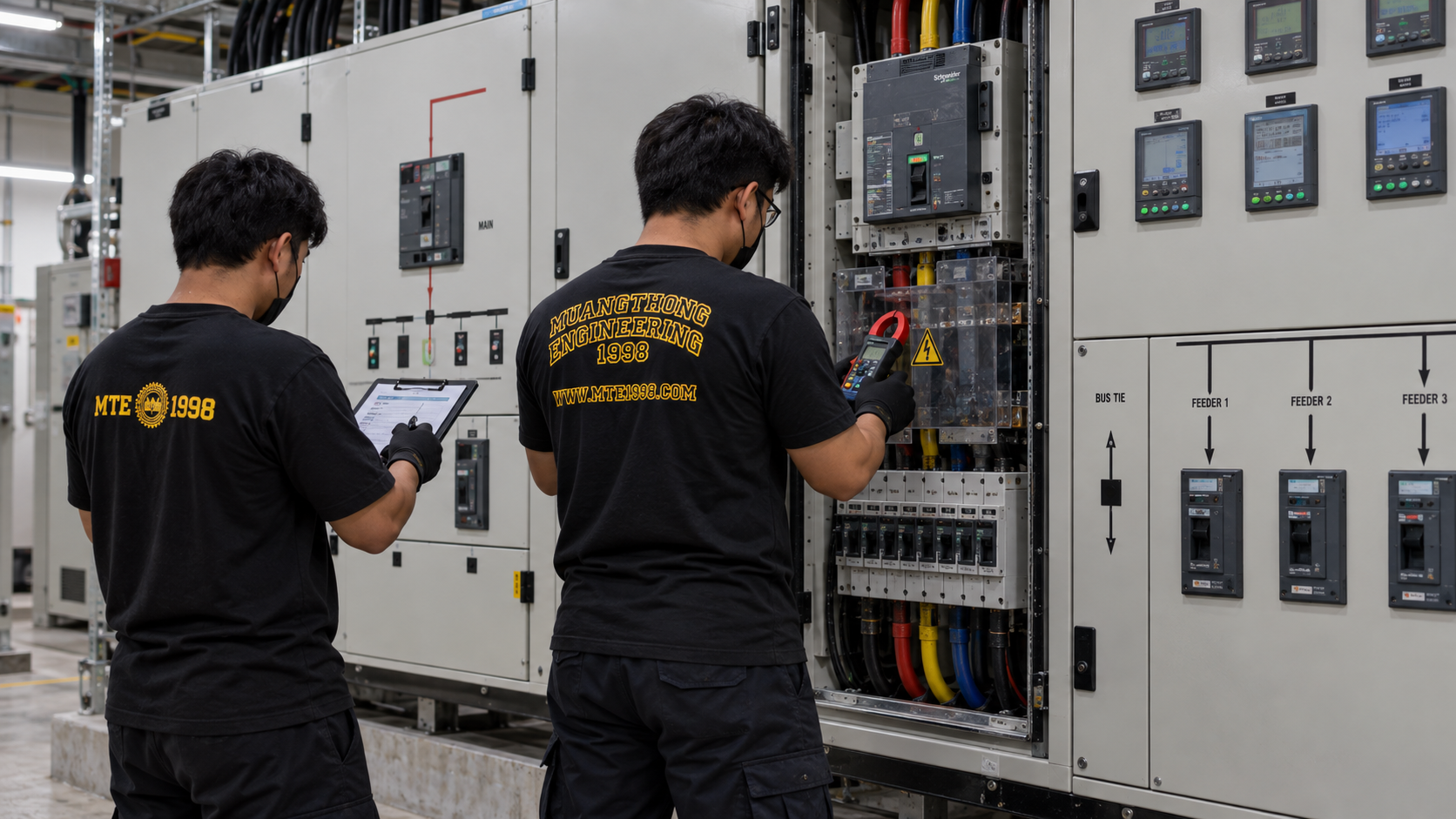 ทีมช่างเมืองทองตรวจ Chiller plant และ AHU ในห้องเครื่องของอาคาร