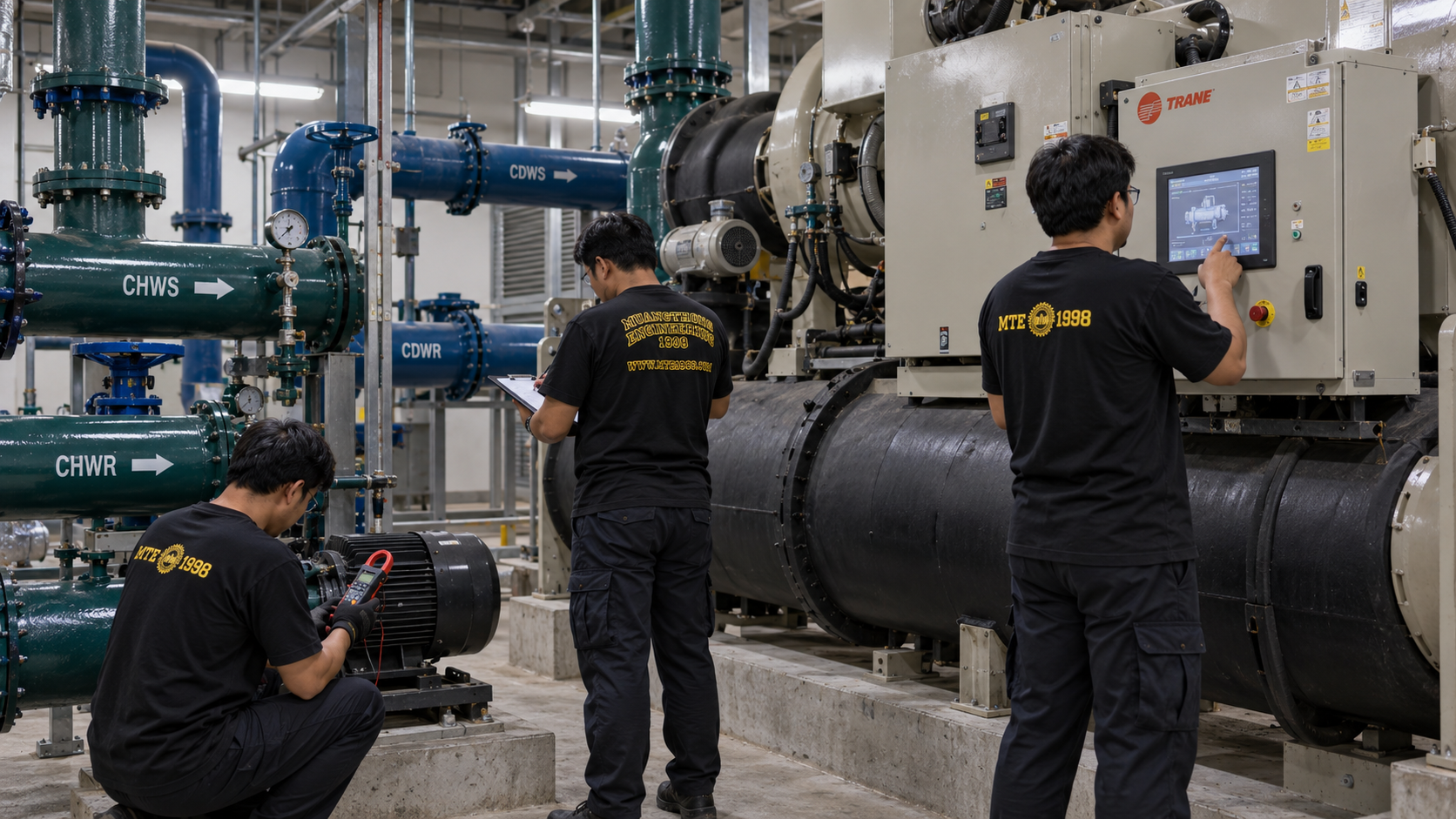 ภาพงานระบบไฟฟ้าอาคารของทีมเมืองทองวิศวกรรม